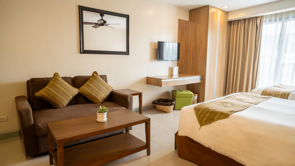 azalea hotels & residences baguio front balcony living area
