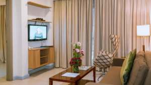 azalea hotels & residences baguio three-bedroom holiday apartment living room