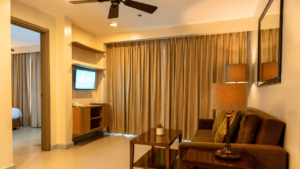 azalea hotels & residences baguio two-bedroom holiday apartment reception or living area